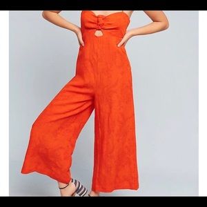 New Anthropologie orange jumpsuit by Elevenses
